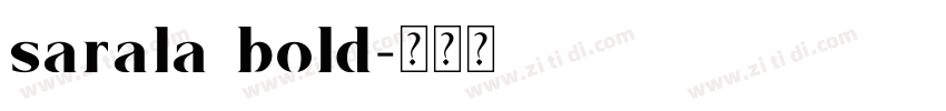 sarala bold字体转换